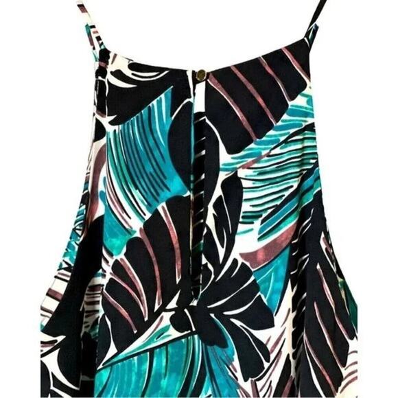 Meghan LA Bold Tropical Print Sleeveless Mini Dress Large Summer Beach Vacation - Picture 7 of 9